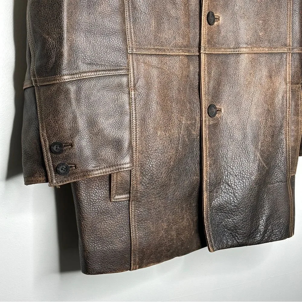 Club Room by Charter Club‎ Vintage 100% Genuine Leather Jacket